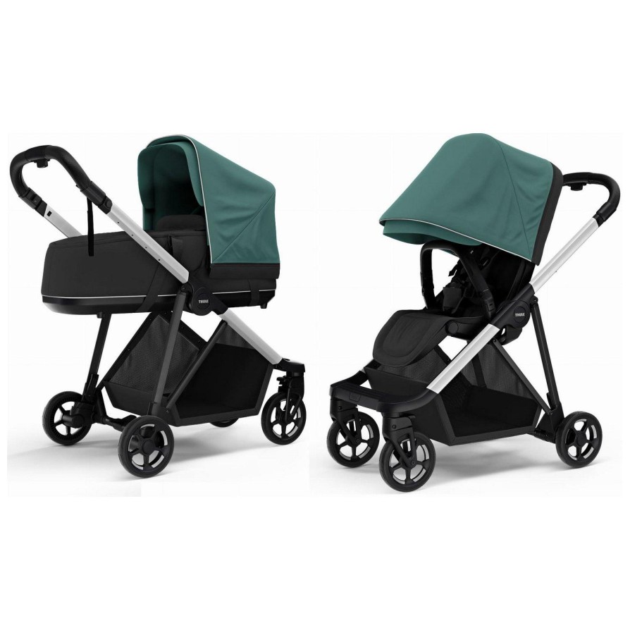 Otroški voziček Thule SHINE Mallard Green on Aluminum