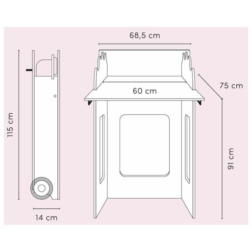 Prenosna previjalna miza MOWI