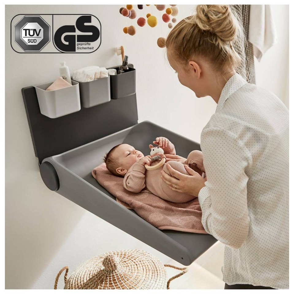 Stenska previjalna miza WALLY Dusty Grey Stenska previjalna miza WALLY Dusty Grey