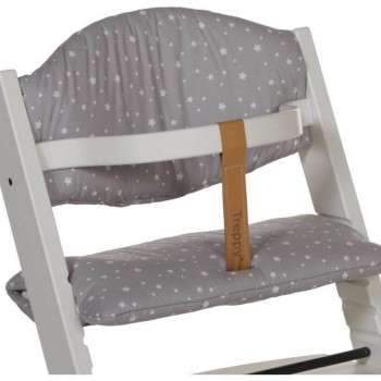 Blazina za stolček za hranjenje Treppy Little Stars Grey