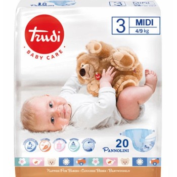 Plenice TRUDI CARE DRY MIDI - 3 kos