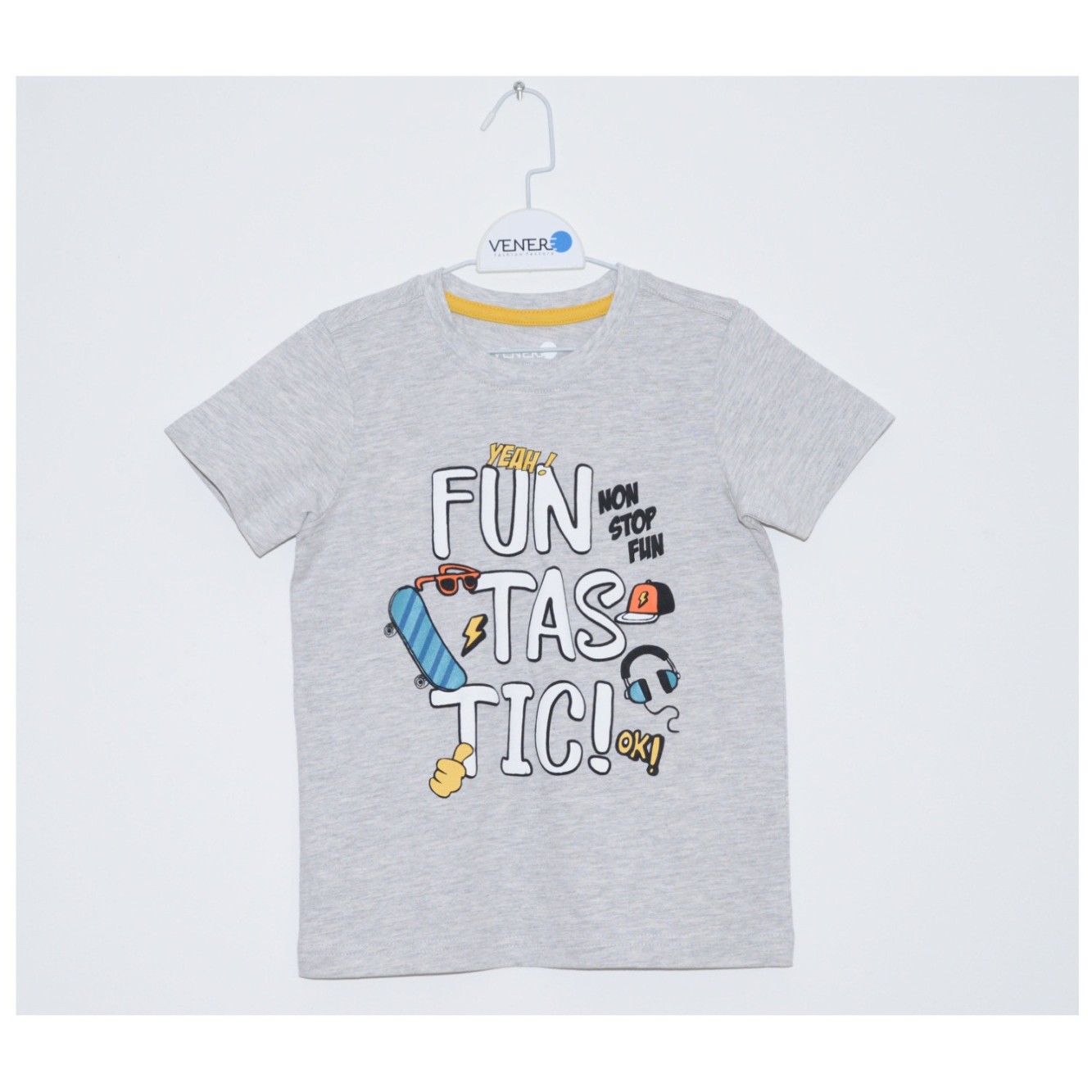 Fantovska majica na kratek rokav Venere T-shirt Grey ice