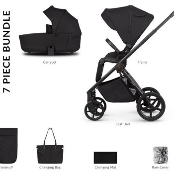 Otroški voziček 2v1 CLARO Noir