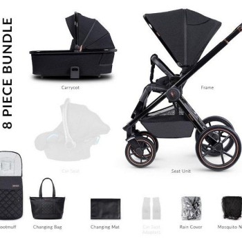 Dječja kolica Tinum SE 2 in 1 Stylish Black