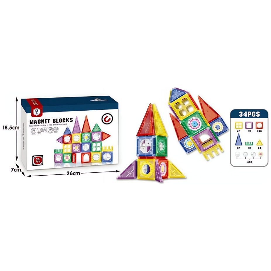 Kocke MAGNETNE 34 kos