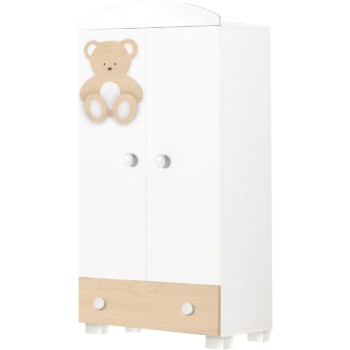Dječji ormar PELUCHE White Natural