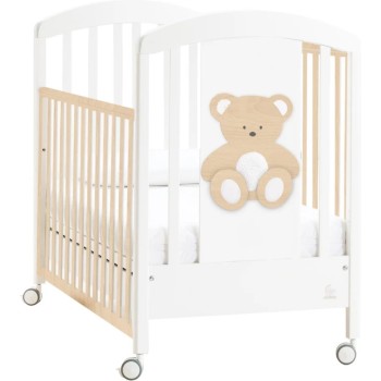PELUCHE prirodni drveni krevetić s madracem