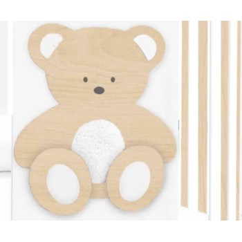 Drvena komoda PELUCHE White Natural s 3 ladice Drvena komoda PELUCHE White Natural s 3 ladice