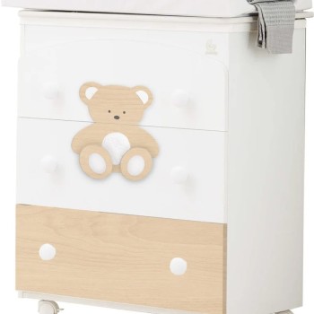 PELUCHE Natural previjalna miza z banjico