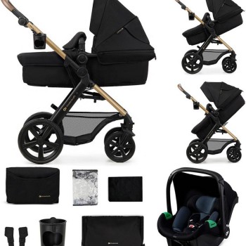 Otroški voziček Kinderkraft MOOV 2 3v1 Pure Black