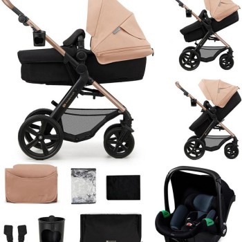 Kinderkraft MOOV 2 3v1 Sand Beige Peach otroški voziček