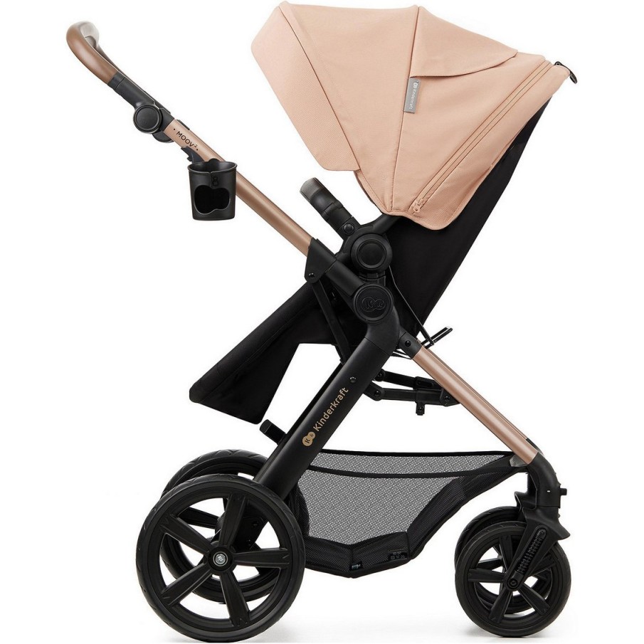 Kinderkraft MOOV 2 3v1 Sand Beige Peach otroški voziček