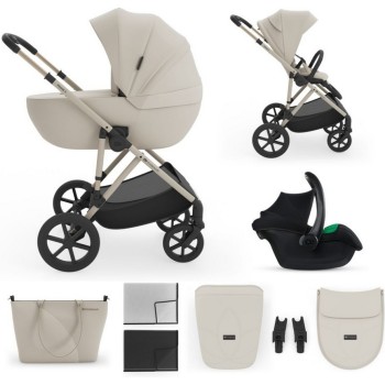 Kinderkraft Prime3 PRO 3u1 Beige dječja kolica