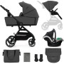 Otroški voziček Kinderkraft YOXI Mink Pro 3v1 Moonlight Grey