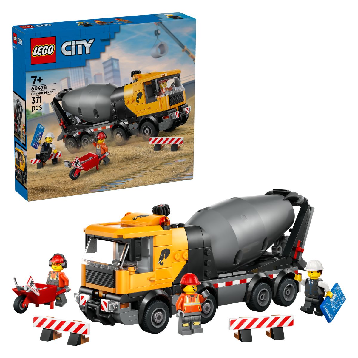 Lego® City 60478 Tovornjak z mešalnikom betona