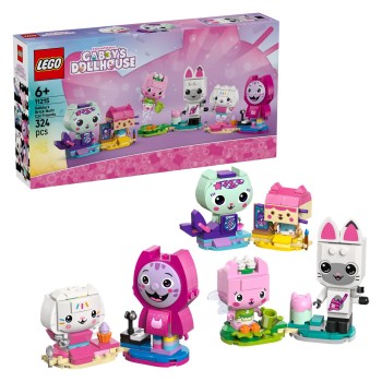 Lego Gabby's Dollhouse 11215 Gabbyjine mačje prijateljice, sestavljene iz kock