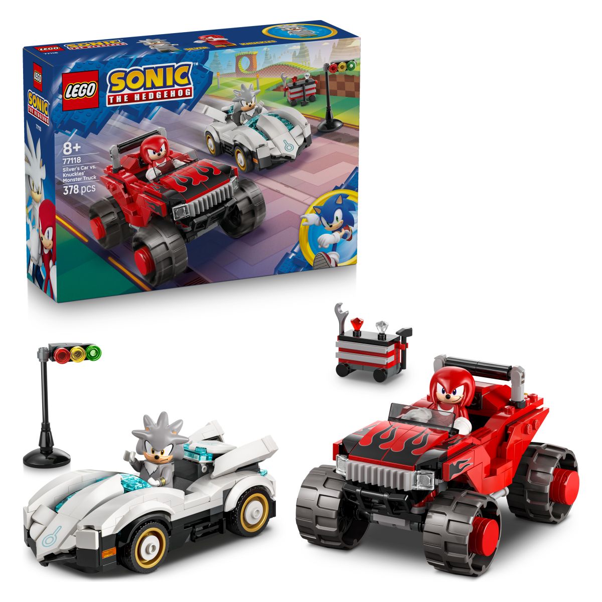LEGO® Sonic 77118 Silvers Car vs Knuckles Monster Truck