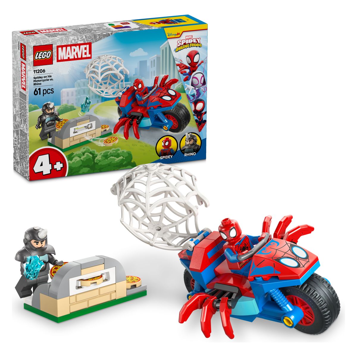 Lego® Spidey 11206 Spidey na motorju proti Rhinu