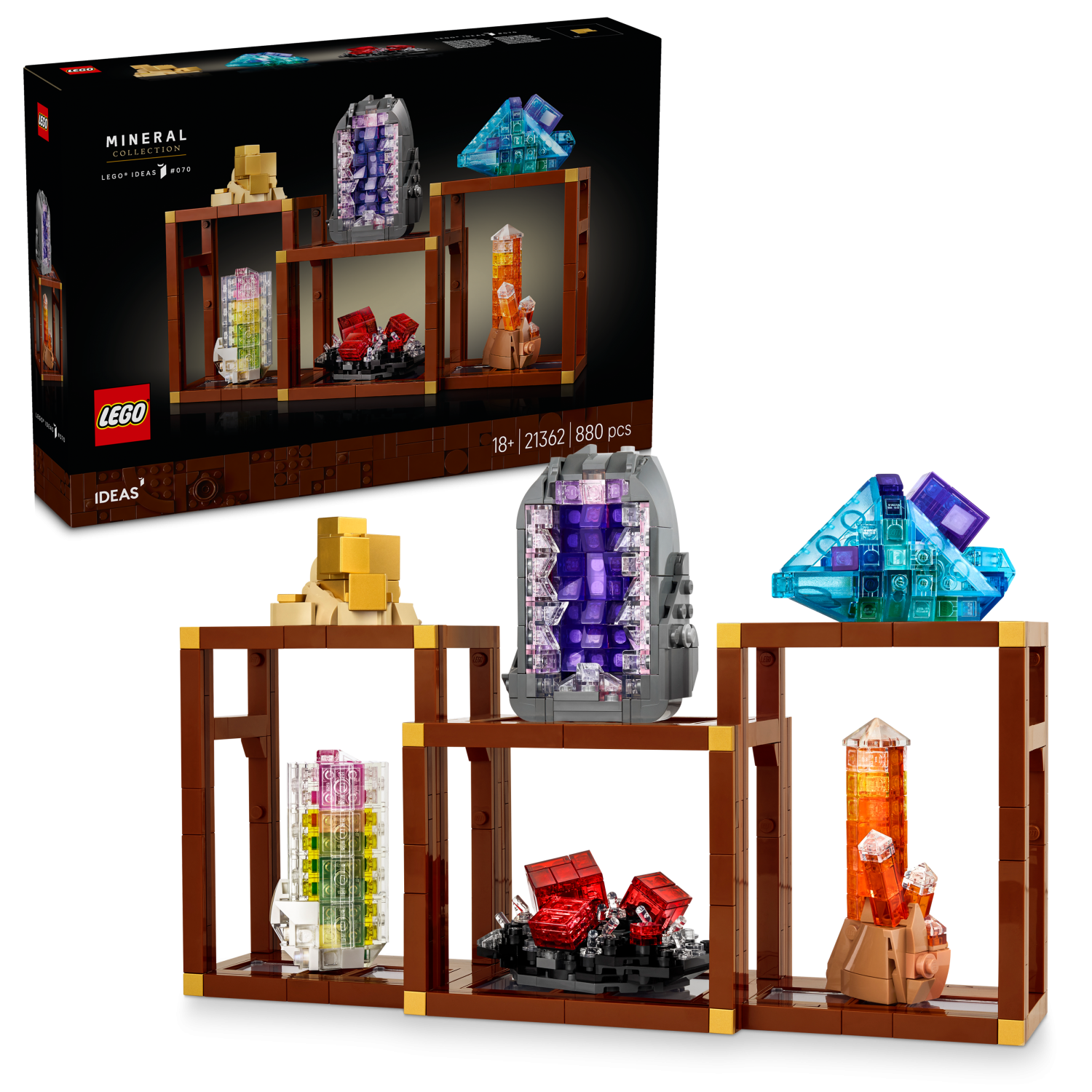 Kockice IDEAS Zbirka Mineral 21362