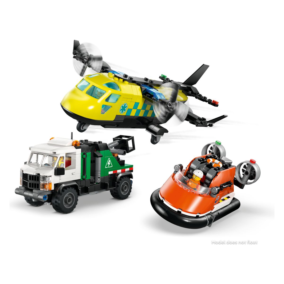 Lego City Remix: letalo, servisni tovornjak in vozilo na zračni blazini 60505 Lego City Remix: letalo, servisni tovornjak in vozilo na zračni blazini 60505