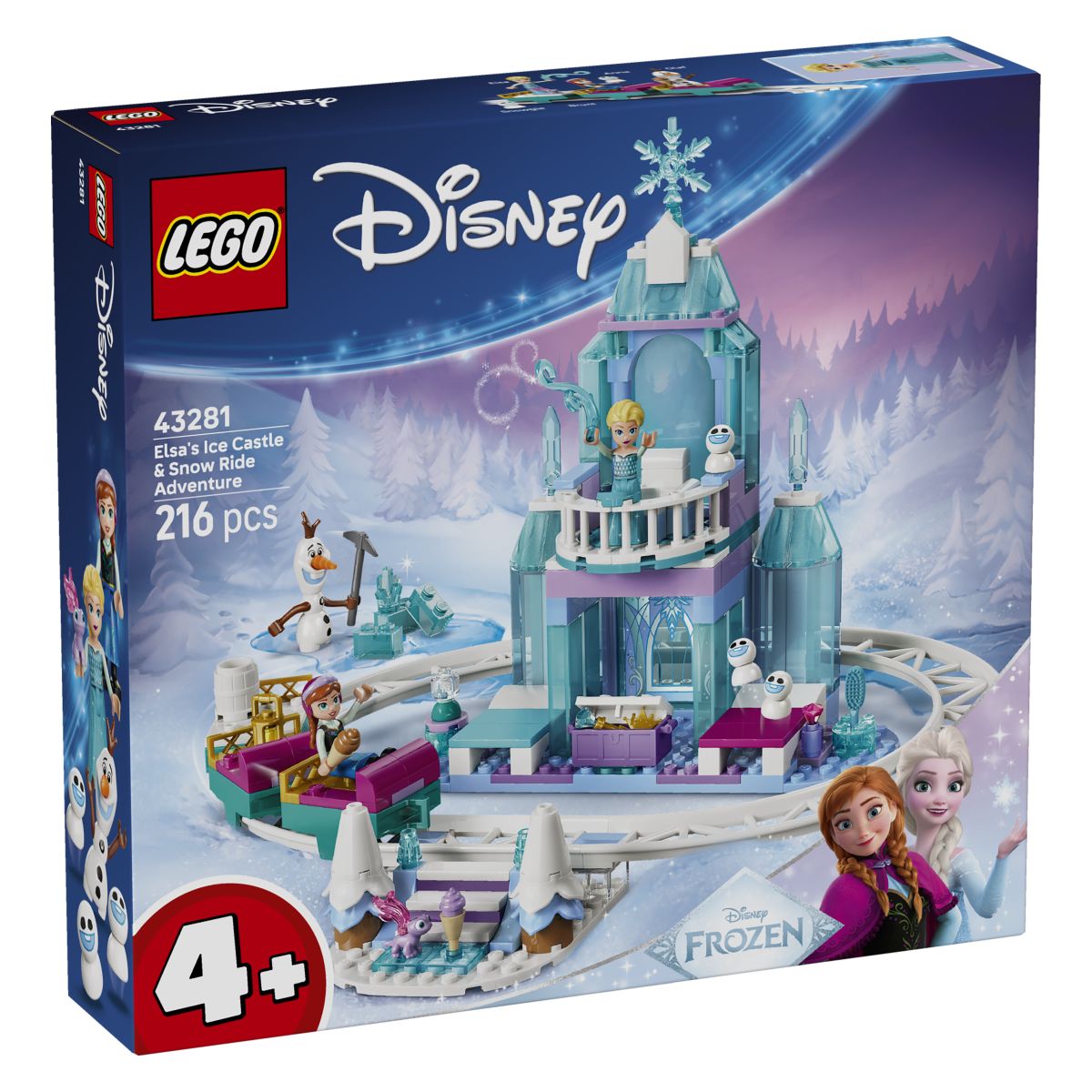 Kocke Disney Princess Elzin ledeni grad in pustolovščina z vožnjo po snegu 43281