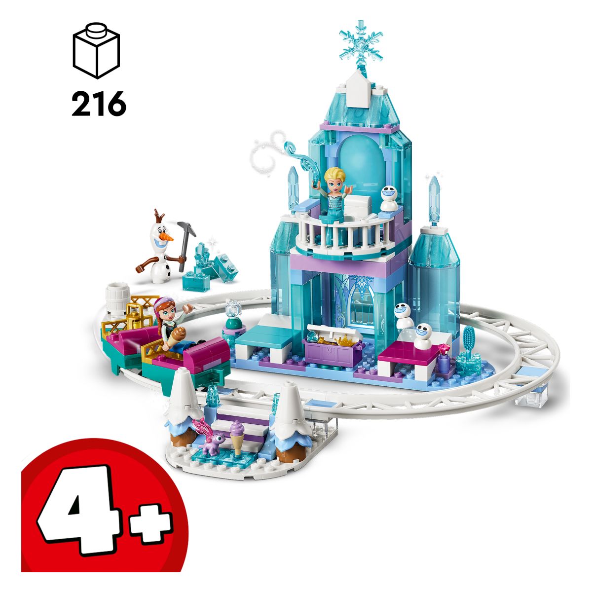 Kocke Disney Princess Elzin ledeni grad in pustolovščina z vožnjo po snegu 43281