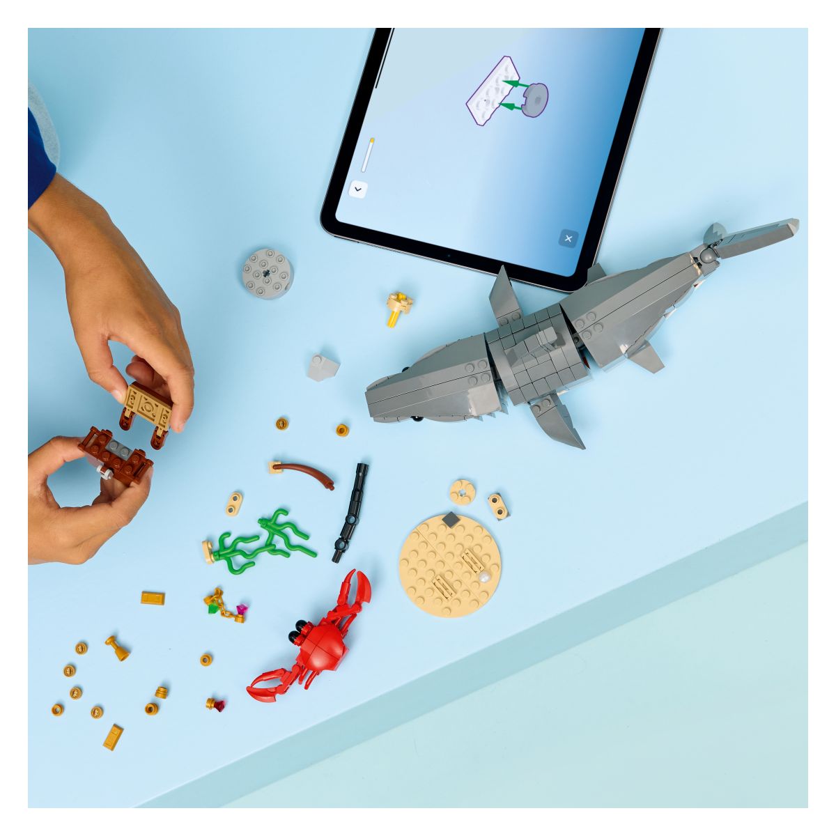 Kocke Creator Krvoločen morski pes s skrinjo z zakladom 31381