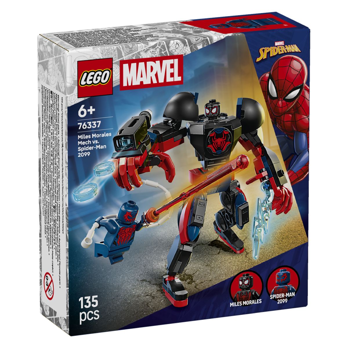 Kocke Super Heroes Robotski oklep Milesa Moralesa proti Spider-Manu 2099 76337