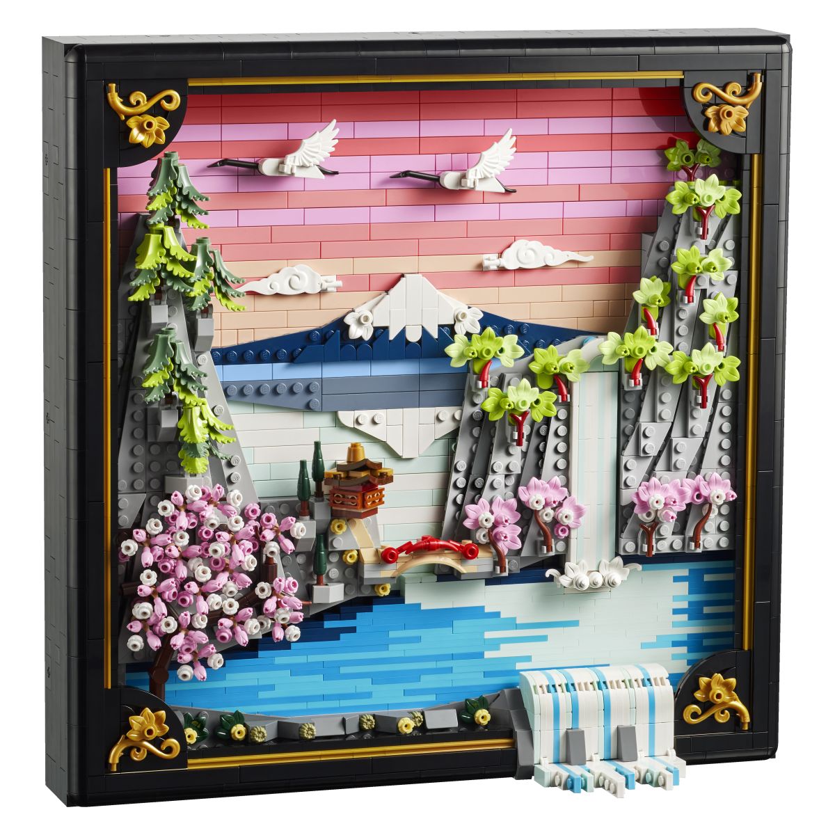 Kocke Art Pokrajina s cvetočimi japonskimi češnjami 31218