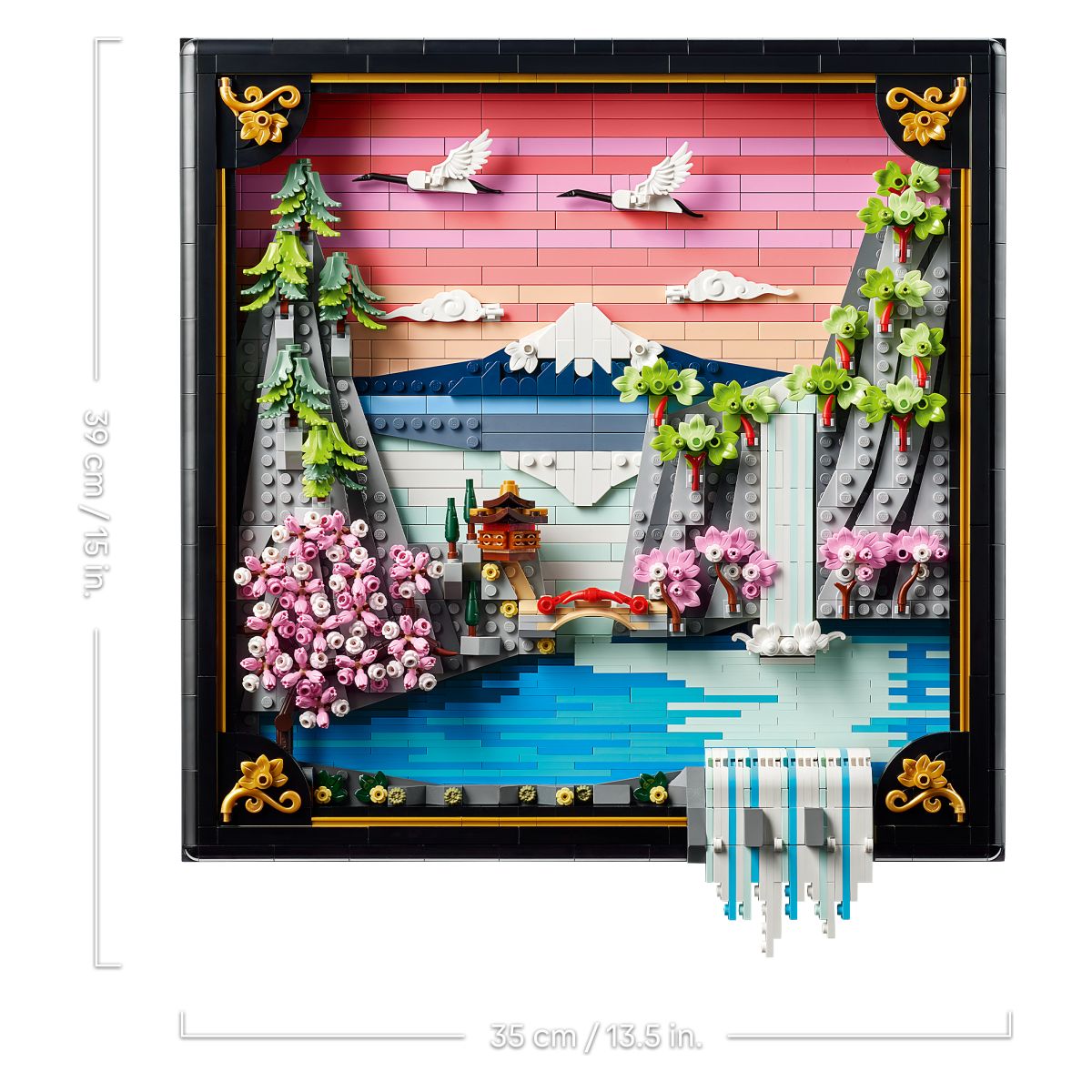 Kocke Art Pokrajina s cvetočimi japonskimi češnjami 31218