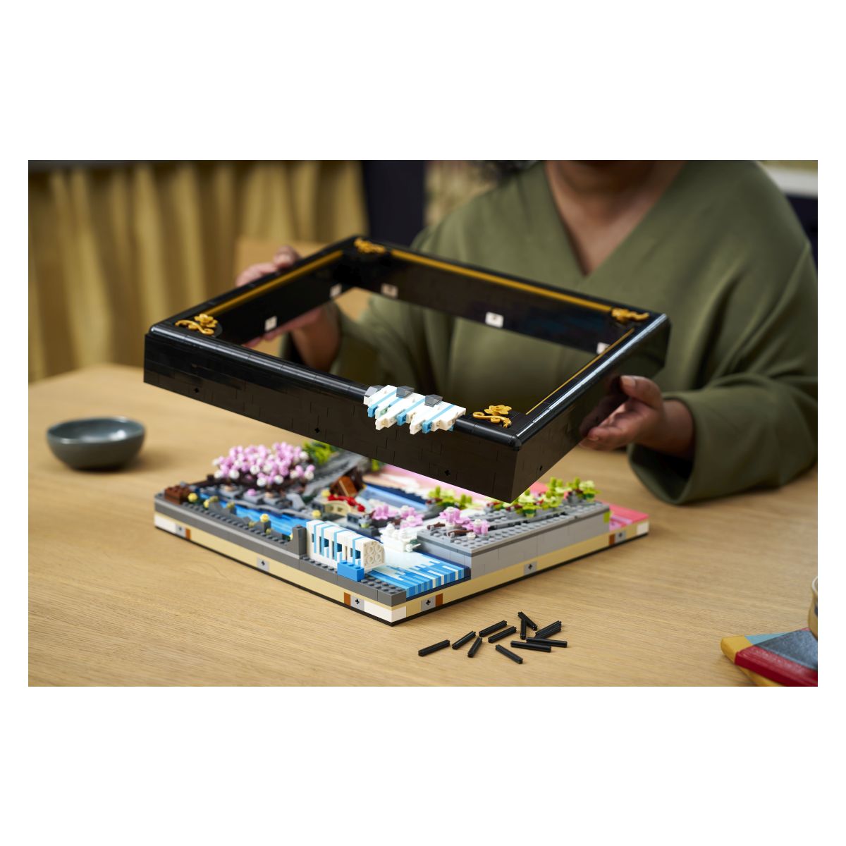 Kocke Art Pokrajina s cvetočimi japonskimi češnjami 31218