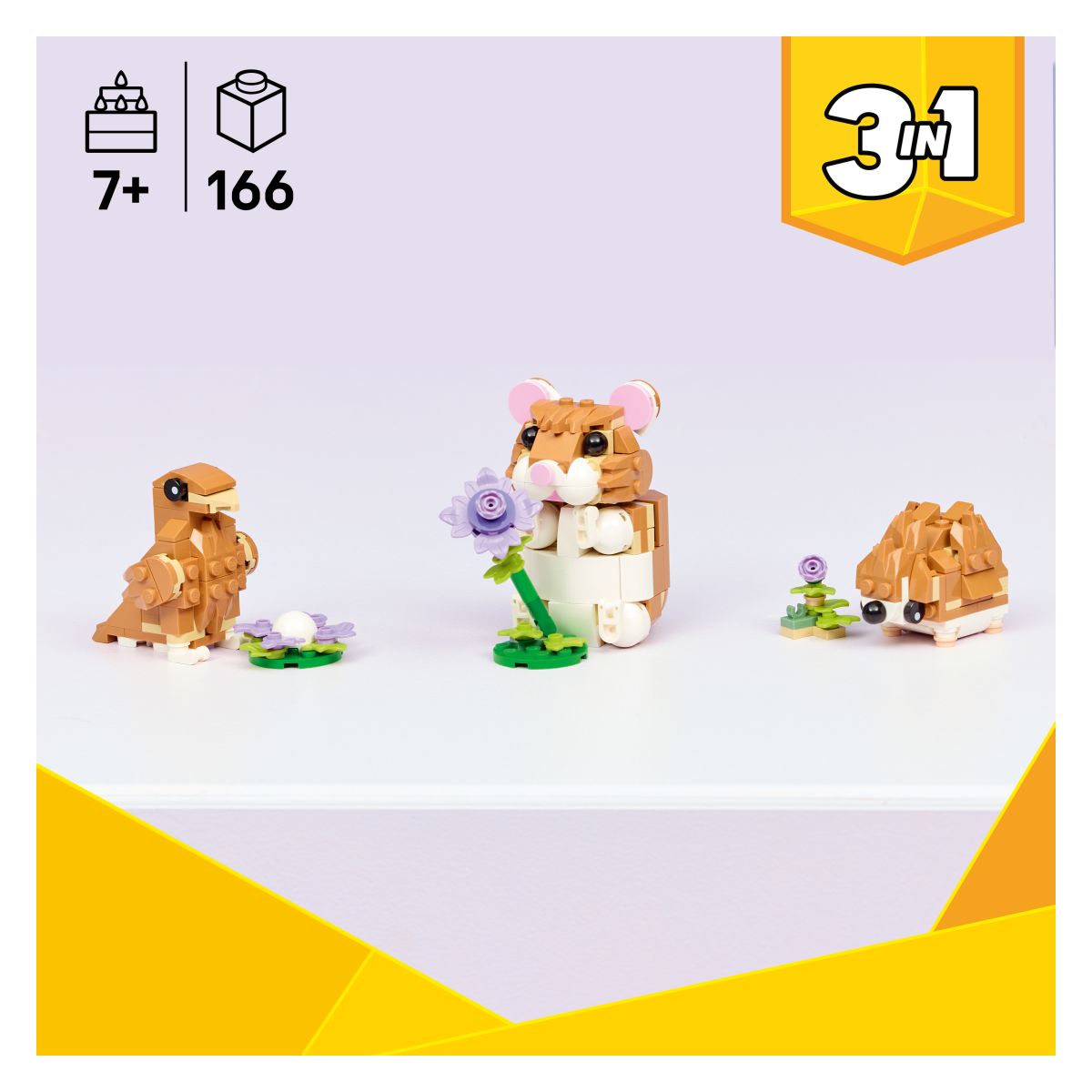 Kocke Creator Ljubek hrček z rožico 31376 Kocke Creator Ljubek hrček z rožico 31376