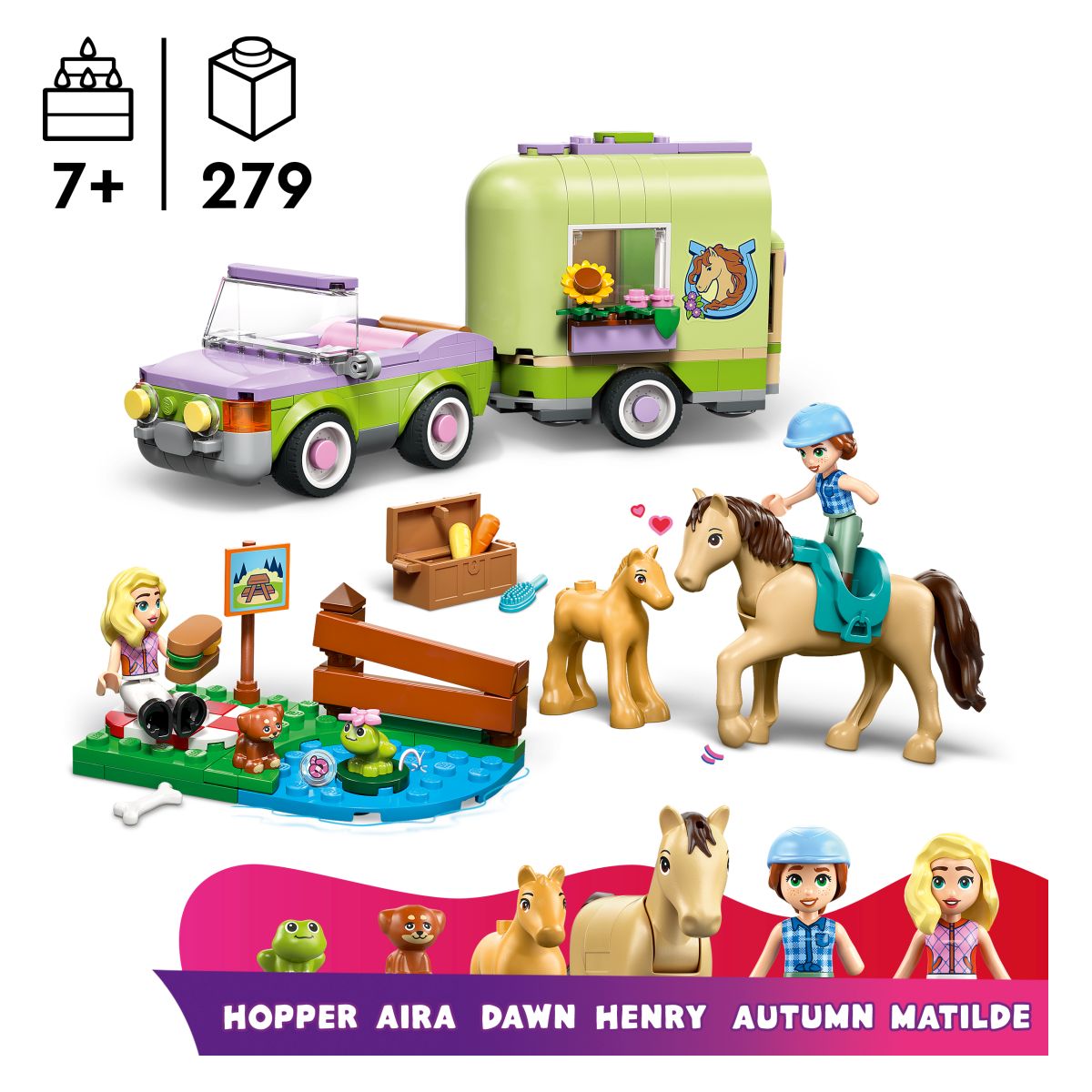 Kocke Friends Prikolica za kobilo in žrebe 42695