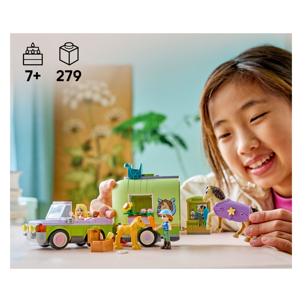 Kocke Friends Prikolica za kobilo in žrebe 42695