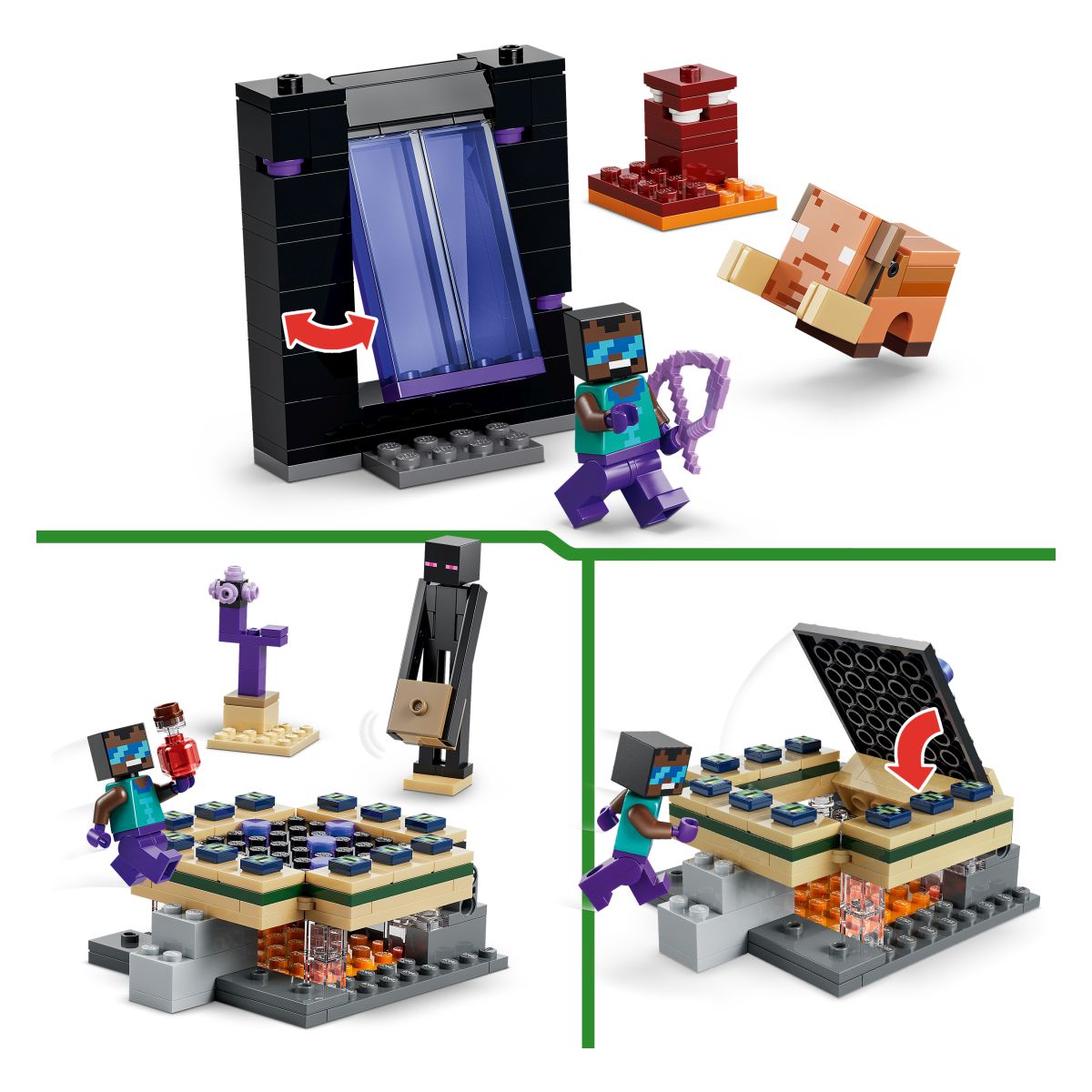 Kocke Minecraft Potovanje skozi portala Nether in End 21584 Kocke Minecraft Potovanje skozi portala Nether in End 21584