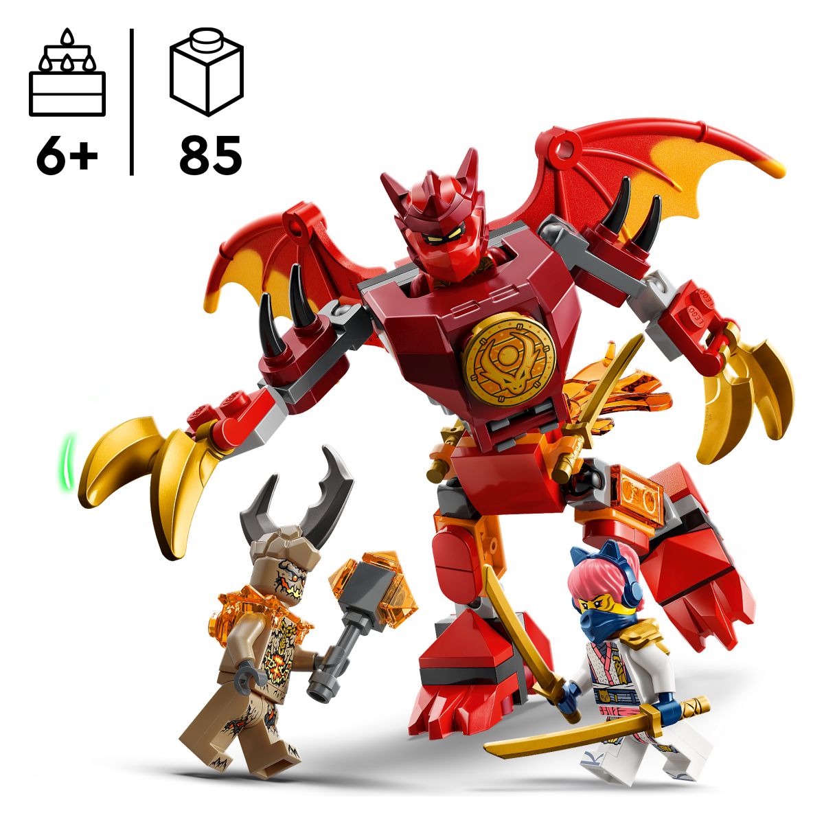 Kocke Ninjago Kaijev bojni paket z zmajskim robotskim oklepom 71851 Kocke Ninjago Kaijev bojni paket z zmajskim robotskim oklepom 71851