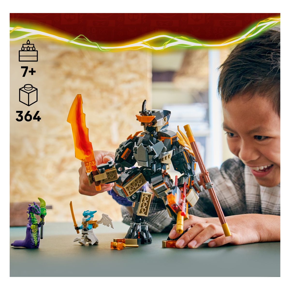 Kocke Ninjago Colov robotski oklep za naloge in Zmajski Zane 71856 Kocke Ninjago Colov robotski oklep za naloge in Zmajski Zane 71856