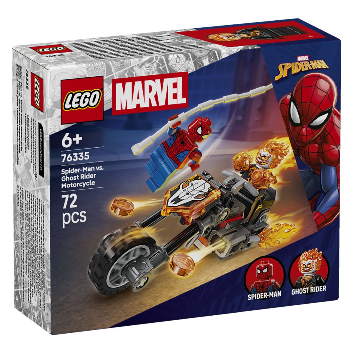 Kocke Super Heroes Spider-Man proti motoristu Ghost Riderju 76335