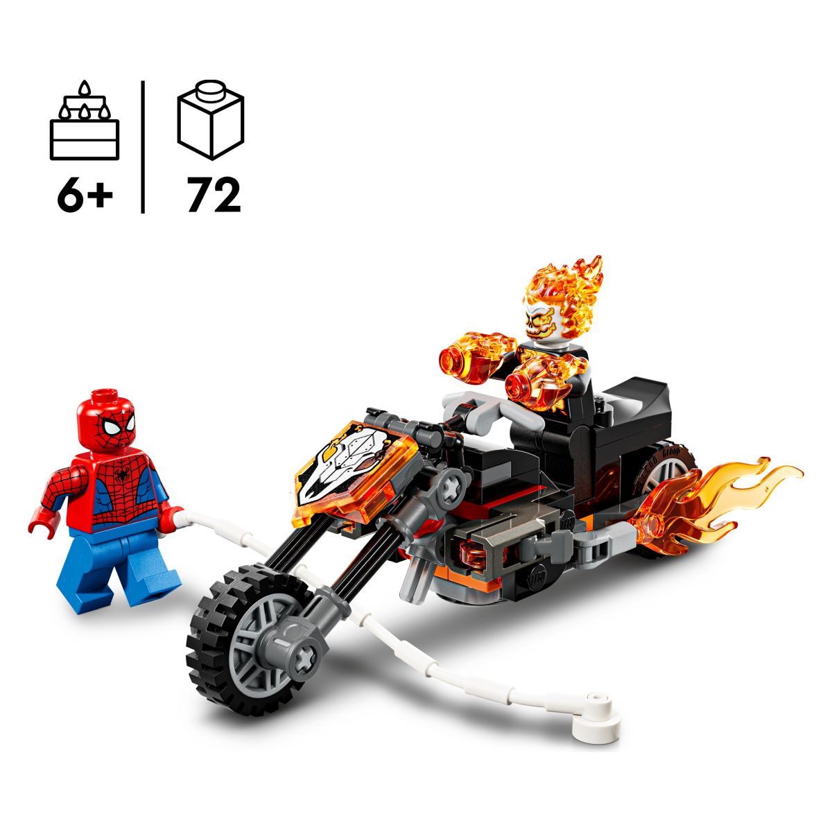 Kocke Super Heroes Spider-Man proti motoristu Ghost Riderju 76335