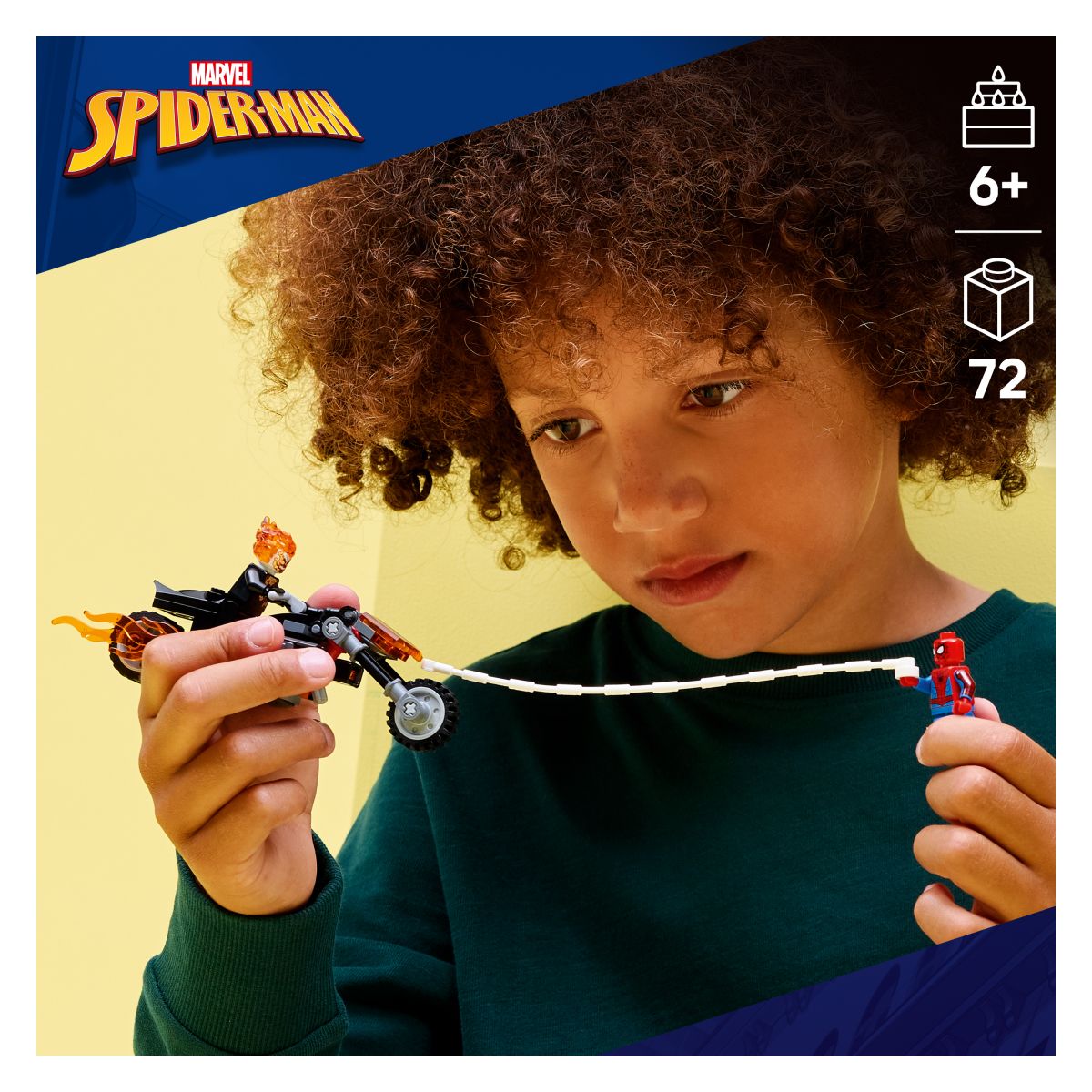 Kocke Super Heroes Spider-Man proti motoristu Ghost Riderju 76335