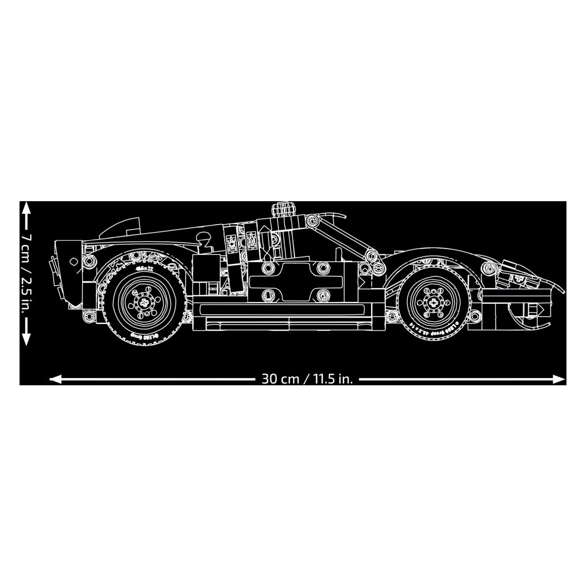 Lego Technic Dirkalni avtomobil 1966 Ford GT40 MKII 42223