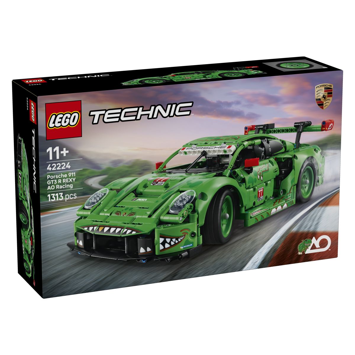 Lego Technic Dirkalnik Porsche 911 GT3 R REXY AO Racing 42224