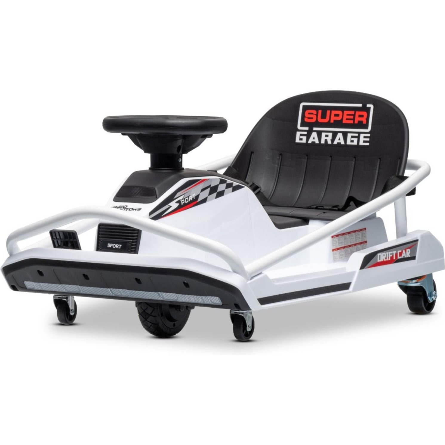 22V Drift Go-Kart, bel otroški avto Beneo 22V Drift Go-Kart, bel otroški avto Beneo