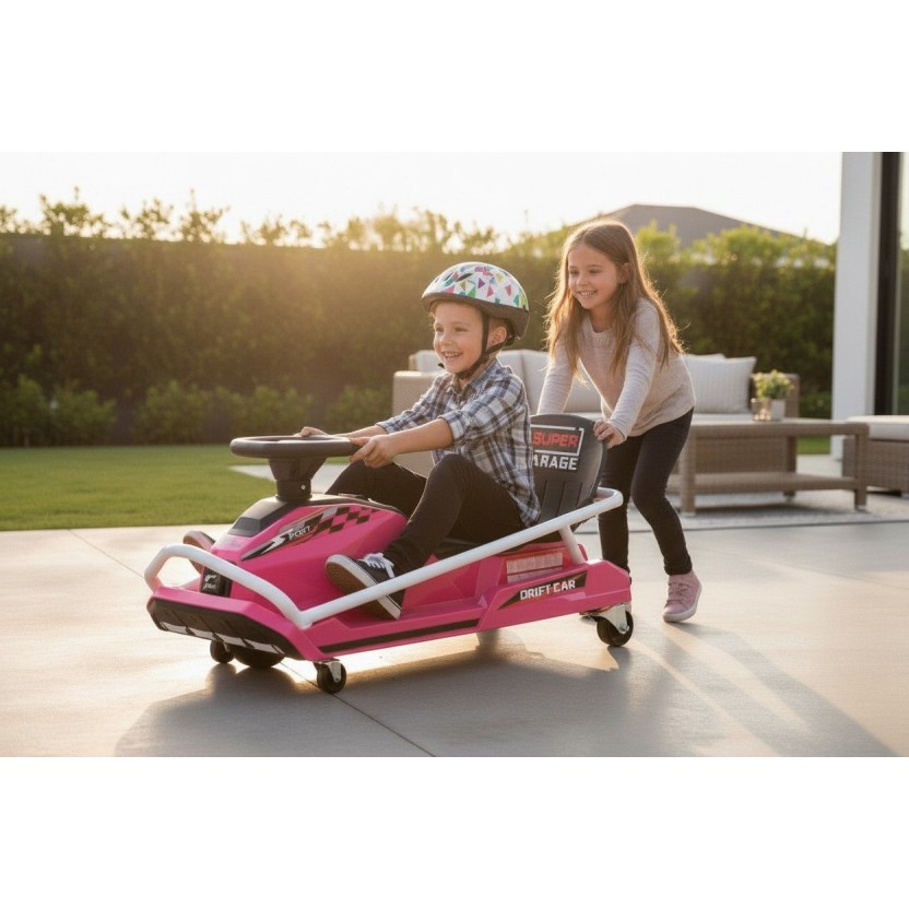 22V Drift Go-Kart, pink otroški avto Beneo