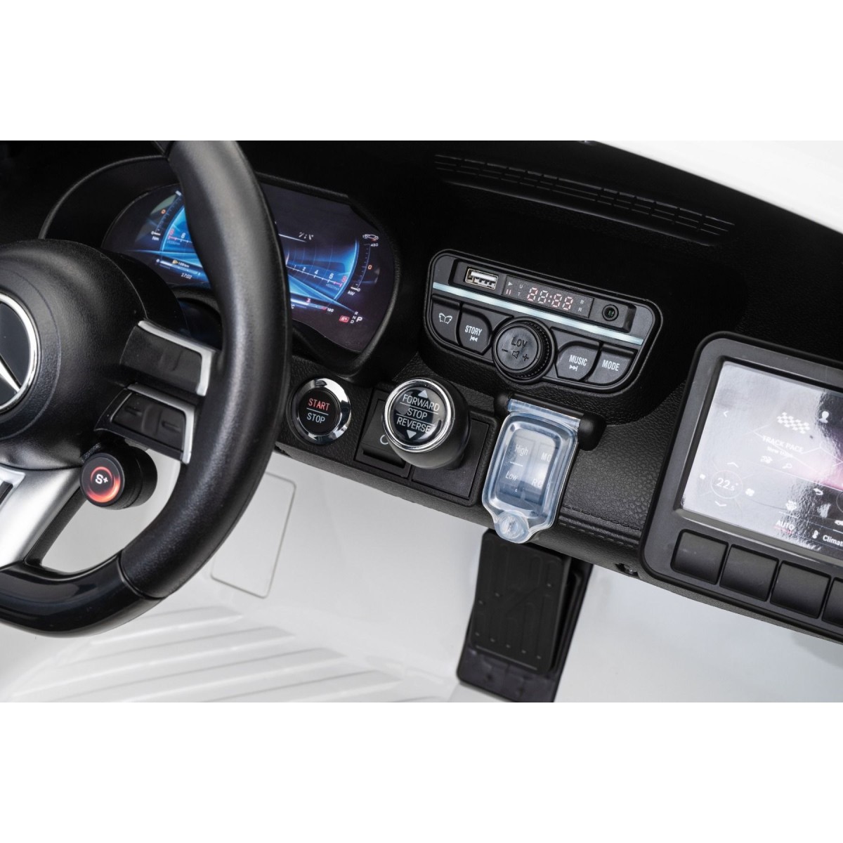 22V auto na akumulator Mercedes GT63 AMG, 4x200W, bijeli