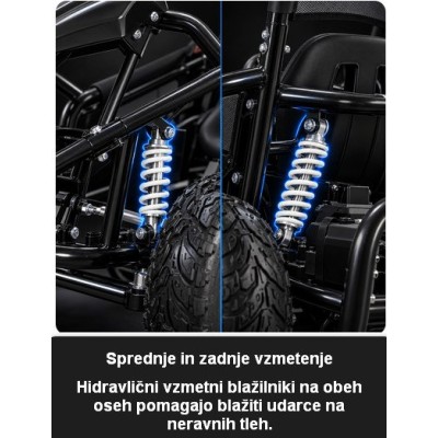 48V električni go kart za djecu BUGGY RSX Black