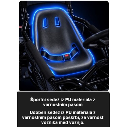48V električni go kart za djecu BUGGY RSX Black