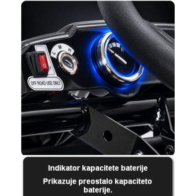 48V električni go kart za djecu BUGGY RSX Black
