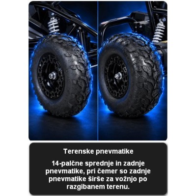48V električni go kart za djecu BUGGY RSX Black