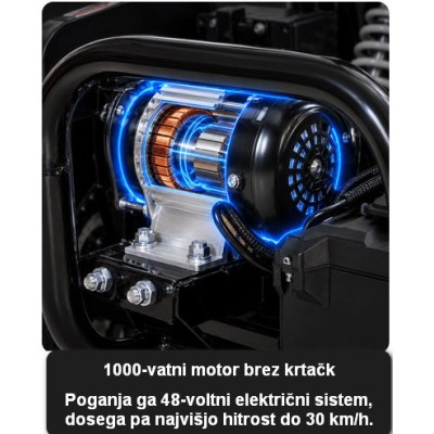 48V električni go kart za djecu BUGGY RSX Black